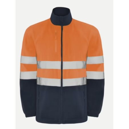 Chaqueta Polar Roly 9305 Naranja/Marino