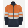 Chaqueta Polar Roly 9305 Naranja/Marino