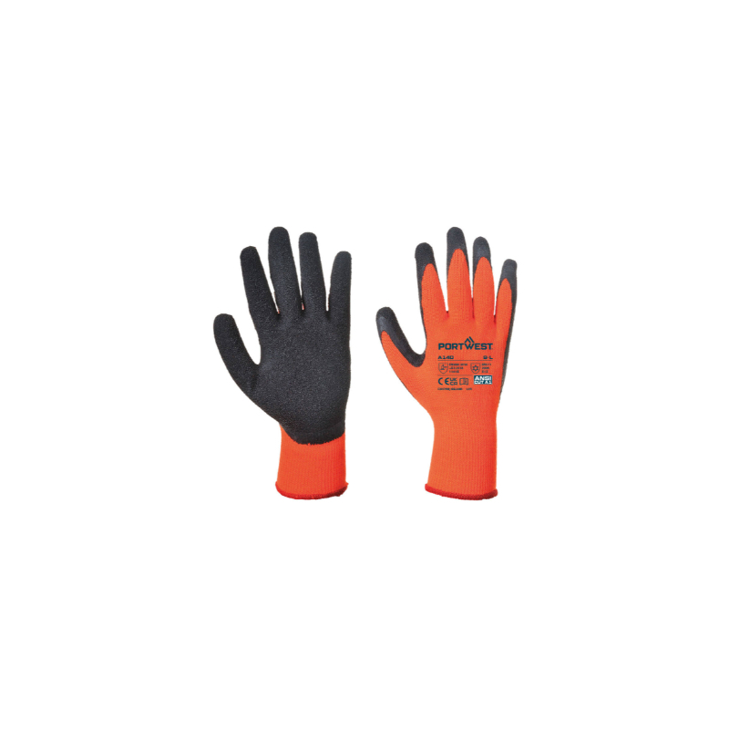 A140 - Guante Thermal Grip Naranja/Negro
